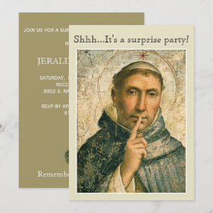 INVITACIÓN EVENTO DE FIESTA SORPRESA DIVERTIDA RELIGIOSA SANT