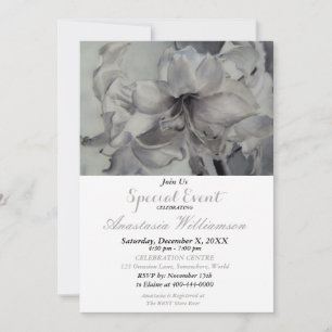 INVITACIÓN EVENTO DE FIESTAS NEGRO Y BLANCO ELEGANTE