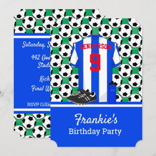 Invitación Evento de fútbol para jóvenes júnior BW Stripes