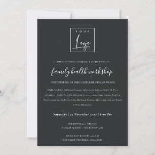 INVITACIÓN EVENTO DE GALA BLACK & WHITE KRAFT TU LOGOTIPO WOR