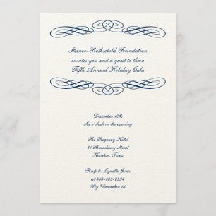 Invitación Evento de gala formal corporativo de la escritura