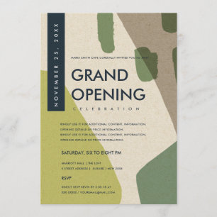 INVITACIÓN EVENTO DE GRAN APERTURA DE ARTE ABSTRACTO MODERNO 