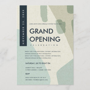 INVITACIÓN EVENTO DE GRAN APERTURA DE ARTE ABSTRACTO MODERNO 