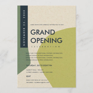 INVITACIÓN EVENTO DE GRAN APERTURA DE ARTE ABSTRACTO MODERNO 