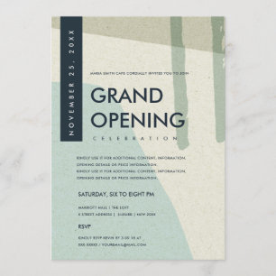 INVITACIÓN EVENTO DE GRAN APERTURA DE ARTE ABSTRACTO MODERNO 