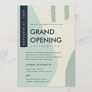 INVITACIÓN EVENTO DE GRAN APERTURA DE ARTE ABSTRACTO MODERNO 
