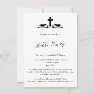 Invitación Evento de Iglesia de Estudio Bíblico Simple Modern