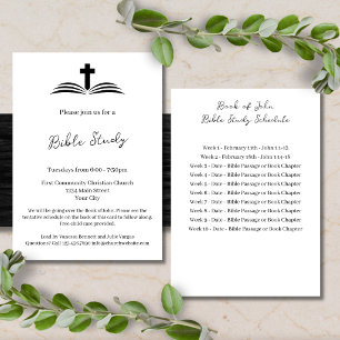 Invitación Evento de Iglesia de Estudio Bíblico Simple Modern