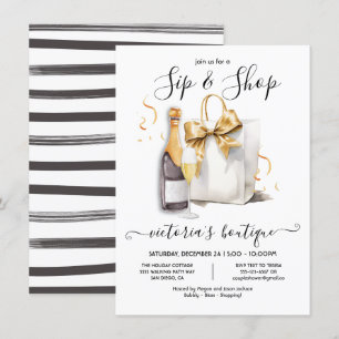 Invitación Evento de la boutique Sip and Shop
