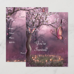 Invitación Evento de la Mariposa del Jardín de Cerezo Encanta