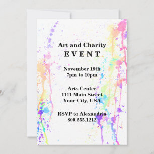 Invitación Evento de Personalizado artístico de ejecución de 