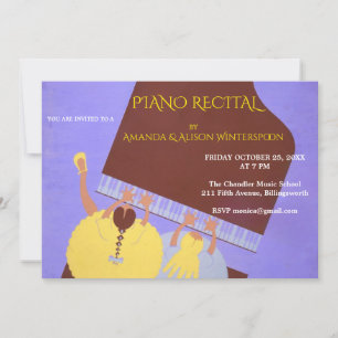 Invitación Evento de recital en dúo de música de piano 