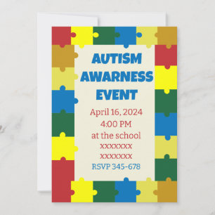 Invitación Evento de reconocimiento de escuela de autismo