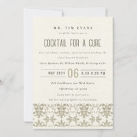 Evento de seminario de cóctel de damasco de plata 