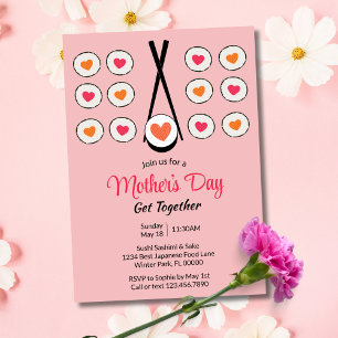 Invitación Evento de Sushi del Día de la Madre Fiesta