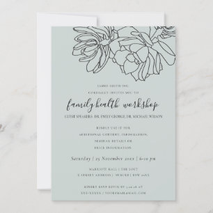 INVITACIÓN EVENTO DE TALLER DE DIBUJO DE CACTUS SUCCULENTO DE