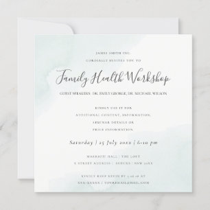 INVITACIÓN EVENTO DE TALLER DE TRAZO DE PINCEL DE ACUARELA AZ