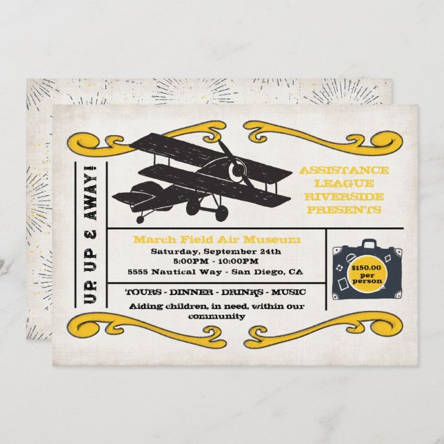 Invitación Evento de tickets de la Liga de Asistencia (Anverso / Reverso)