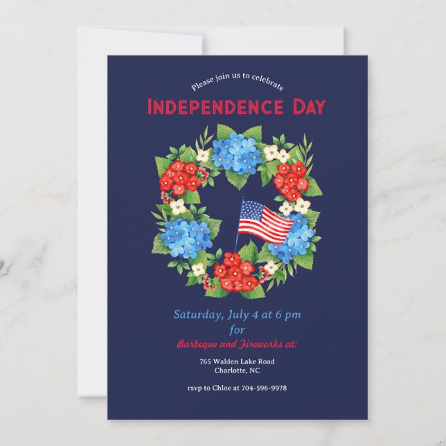 Invitación Evento del 4 de julio (Anverso)