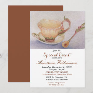 INVITACIÓN EVENTO DEL FIESTA DE TIEMPO DE TÉ DE BUTTERCUP