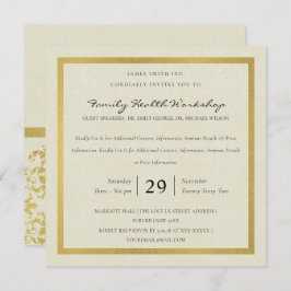 INVITACIÓN EVENTO DEL TALLER CLÁSICO DE DAMASK FORMAL GOLD WH