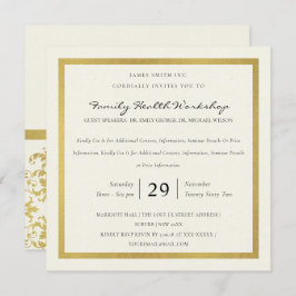 INVITACIÓN EVENTO DEL TALLER CLÁSICO DE FAUX GOLD WHITE DAMAS