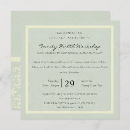 INVITACIÓN EVENTO DEL TALLER CLÁSICO PASTEL BLUE WHITE DAMASK