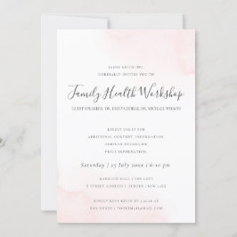 INVITACIÓN EVENTO DEL TALLER DE TRABAJO DE COLOR DE AGUA ROSA