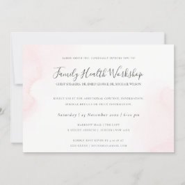 INVITACIÓN EVENTO DEL TALLER DE TRABAJO DE COLOR DE AGUA ROSA