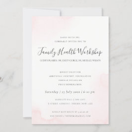 INVITACIÓN EVENTO DEL TALLER DE TRABAJO DE COLOR DE AGUA ROSA