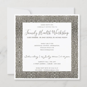 INVITACIÓN EVENTO DEL TALLER FORMAL FAUX DARK SILVER MOSAIC D