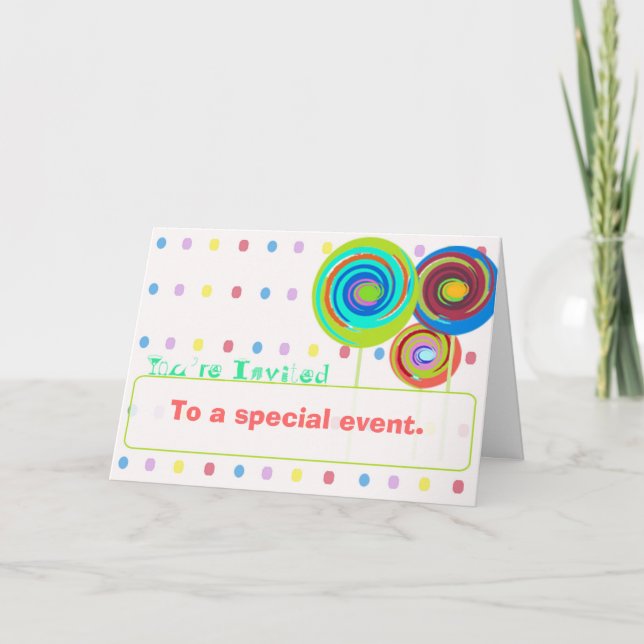 Invitación Evento divertido (Anverso)
