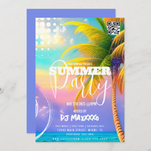 Invitación Evento DJ de verano Fiesta de playa Volante C