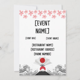 Invitación Evento e inauguración de un restaurante de sushi j