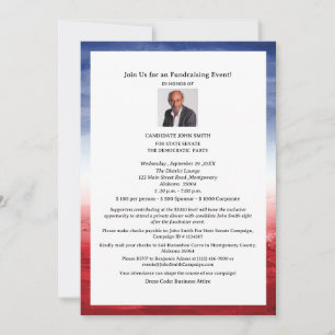 Invitación Evento Elegante de Recaudación de Fondos Políticos