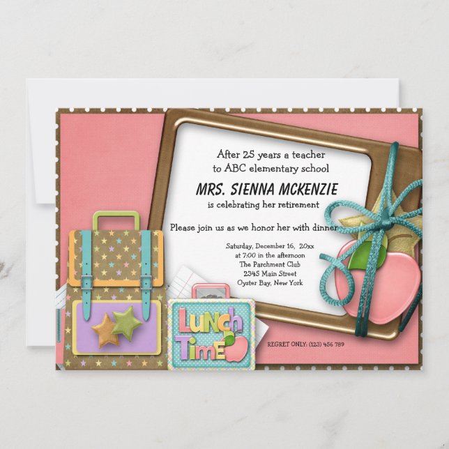 Invitación Evento escolar (Anverso)