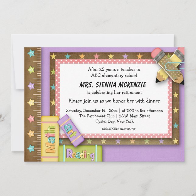 Invitación Evento escolar (Anverso)