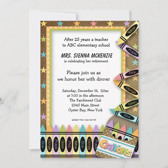 Invitación Evento escolar (Anverso)