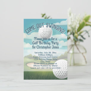Invitación Evento especial de golf Drin Range o fiesta de cum
