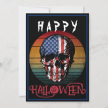 EVENTO FELIZ HALLOWEEN CALAVERA ANTIGUA BANDERA DE