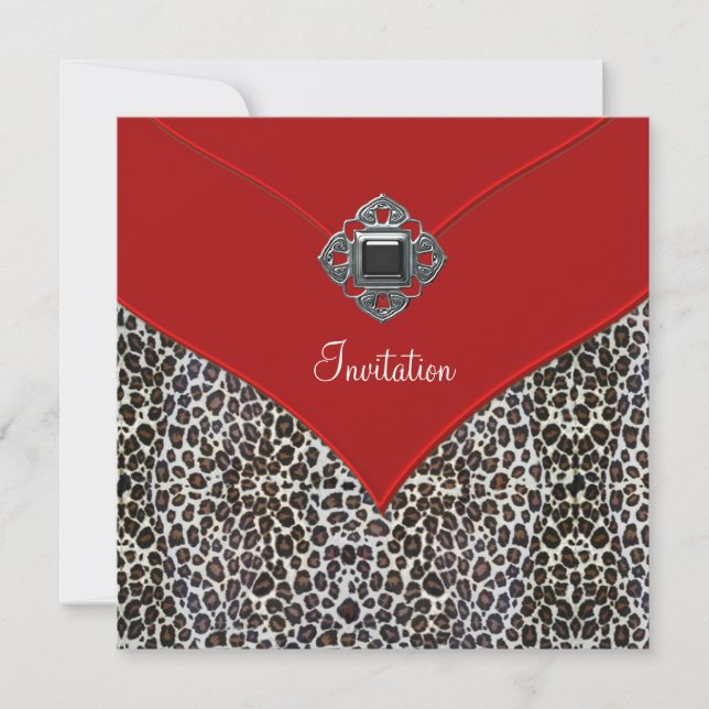 Invitación Evento Fiesta de todas las ocasiones de Leopard Re (Anverso)