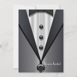 Invitación Evento Formal Corbata Negra Esmoquin