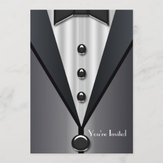 Invitación Evento Formal Corbata Negra Esmoquin