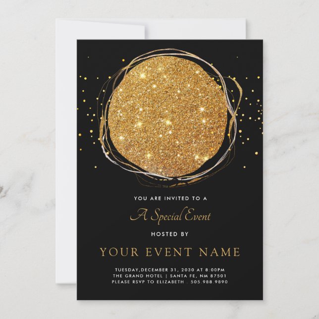 Invitación Evento Formal Elegante (Anverso)
