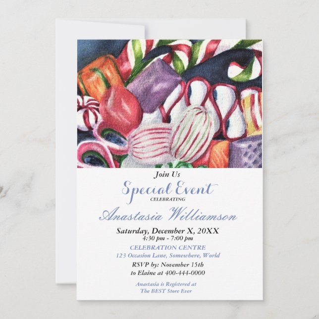 INVITACIÓN EVENTO INVITADO POR FIESTA DE CASA ABIERTA DULCE (Anverso)