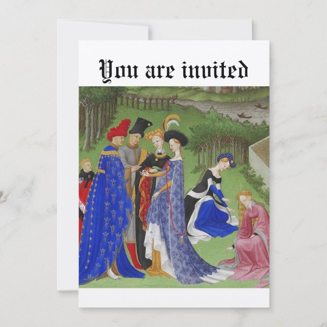 Invitación Evento medieval (Anverso)