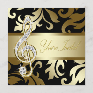 Invitación Evento Musical Clave de Sol de Black Gold Music