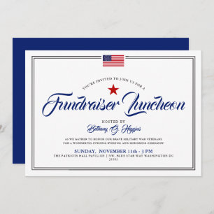 Invitación Evento Patriótico Tema Bandera Estadounidense Hori