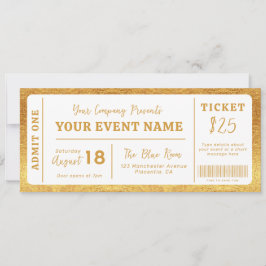 Invitación Evento personalizado Ticket Concert Fake Ticket Wh