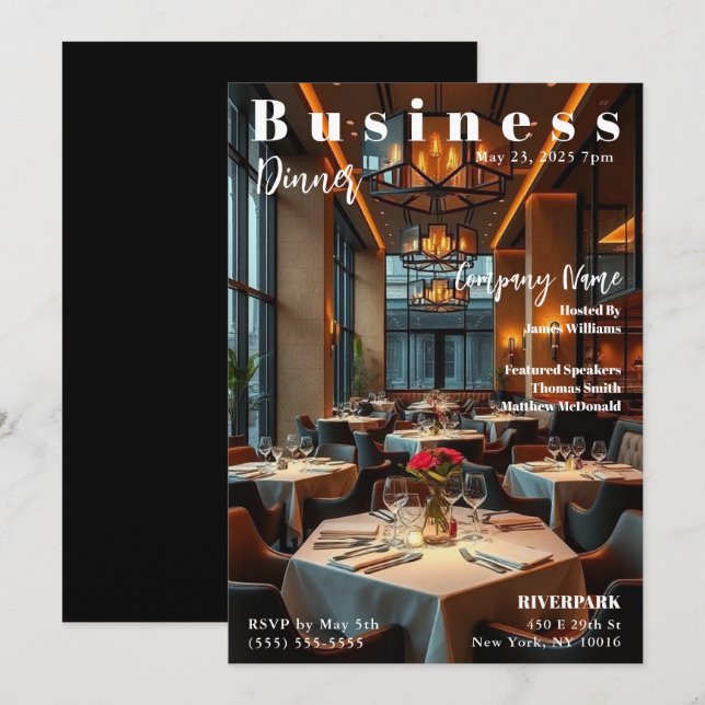 Invitación Evento profesional (Anverso / Reverso)